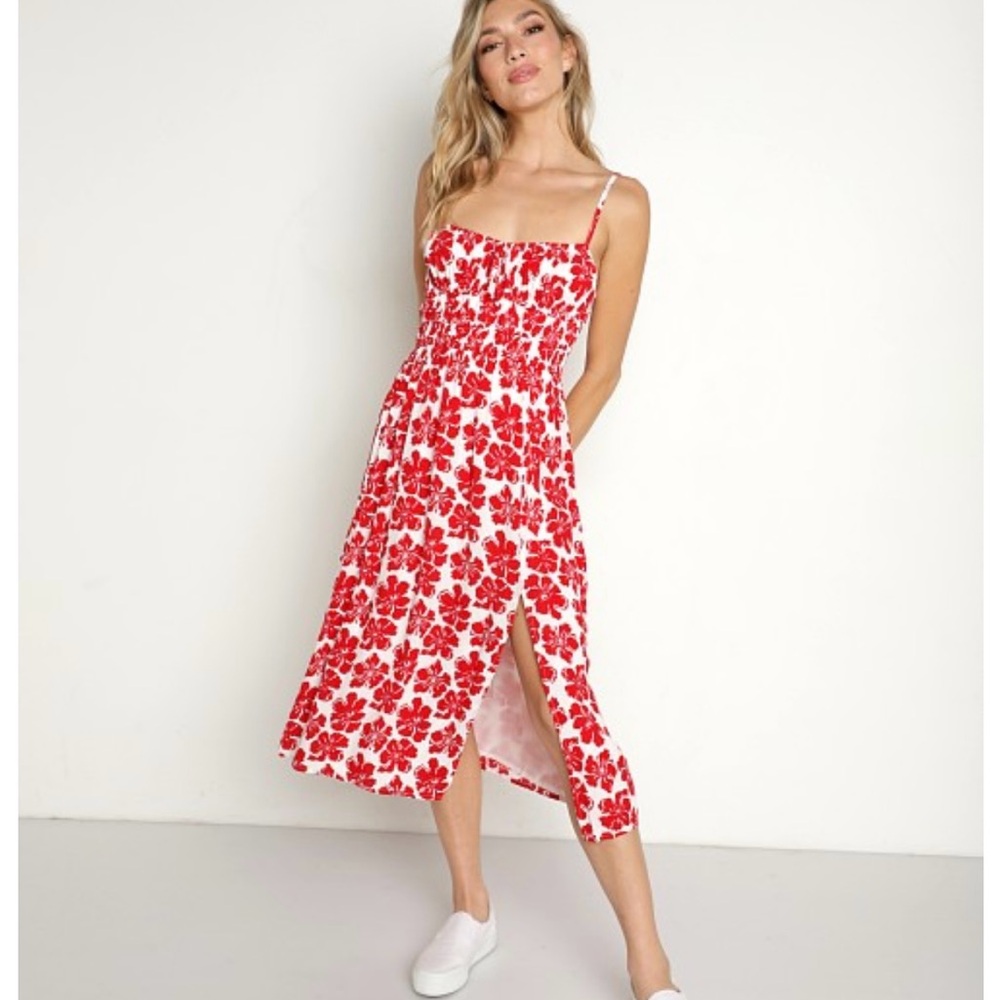 Faithfull The Brand Orsitta Midi Dress - La Presa Floral Print Size 8